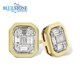 14kt Yellow Gold Diamond Earrings